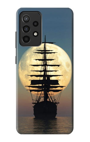 Samsung Galaxy A52, A52 5G Hard Case Pirate Ship Moon Night