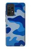 Samsung Galaxy A52, A52 5G Hard Case Army Blue Camouflage