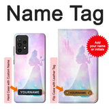 Samsung Galaxy A52, A52 5G Hard Case Princess Pastel Silhouette with custom name