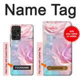 Samsung Galaxy A52, A52 5G Hard Case Vintage Pastel Flowers with custom name