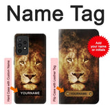 Samsung Galaxy A52, A52 5G Hard Case Lion with custom name