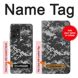 Samsung Galaxy A52, A52 5G Hard Case Urban Black Camouflage with custom name