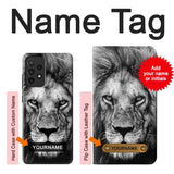Samsung Galaxy A52, A52 5G Hard Case Lion Face with custom name
