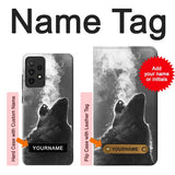 Samsung Galaxy A52, A52 5G Hard Case Wolf Howling with custom name