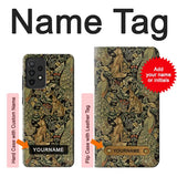 Samsung Galaxy A52, A52 5G Hard Case William Morris Forest Velvet with custom name