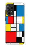 Samsung Galaxy A52, A52 5G Hard Case Piet Mondrian Line Art Composition
