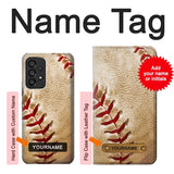 Samsung Galaxy A53 5G Hard Case Baseball with custom name
