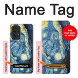 Samsung Galaxy A53 5G Hard Case Van Gogh Starry Nights with custom name