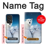 Samsung Galaxy A53 5G Hard Case Polar Bear Family Arctic with custom name