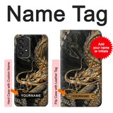 Samsung Galaxy A53 5G Hard Case Gold Dragon with custom name