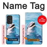 Samsung Galaxy A53 5G Hard Case Dolphin with custom name