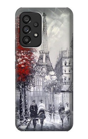 Samsung Galaxy A53 5G Hard Case Eiffel Painting of Paris