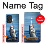 Samsung Galaxy A53 5G Hard Case Bass Fishing with custom name