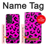 Samsung Galaxy A53 5G Hard Case Pink Leopard Pattern with custom name