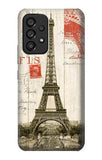 Samsung Galaxy A53 5G Hard Case Eiffel Tower Paris Postcard