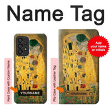 Samsung Galaxy A53 5G Hard Case Gustav Klimt The Kiss with custom name