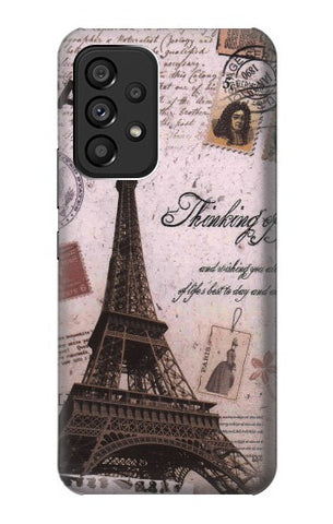Samsung Galaxy A53 5G Hard Case Paris Postcard Eiffel Tower