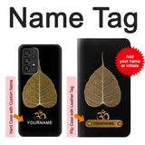 Samsung Galaxy A53 5G Hard Case Gold Leaf Buddhist Om Symbol with custom name