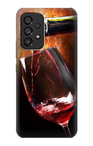 Samsung Galaxy A53 5G Hard Case Red Wine Bottle And Glass