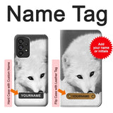 Samsung Galaxy A53 5G Hard Case White Arctic Fox with custom name