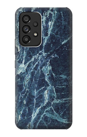 Samsung Galaxy A53 5G Hard Case Light Blue Marble Stone Texture Printed