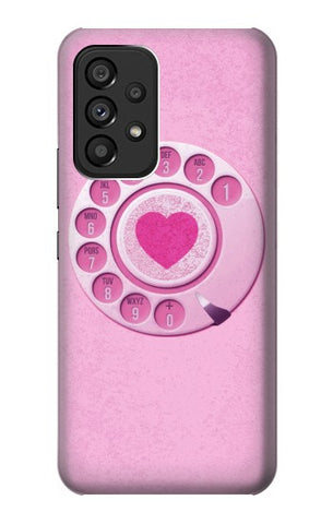 Samsung Galaxy A53 5G Hard Case Pink Retro Rotary Phone