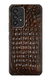 Samsung Galaxy A53 5G Hard Case Brown Skin Alligator Graphic Printed