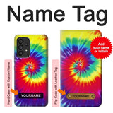 Samsung Galaxy A53 5G Hard Case Tie Dye Fabric Color with custom name