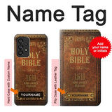 Samsung Galaxy A53 5G Hard Case Holy Bible 1611 King James Version with custom name