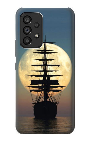 Samsung Galaxy A53 5G Hard Case Pirate Ship Moon Night