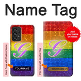 Samsung Galaxy A53 5G Hard Case Rainbow Gay Pride Flag Device with custom name