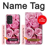 Samsung Galaxy A53 5G Hard Case Pink Rose with custom name
