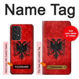 Samsung Galaxy A53 5G Hard Case Albania Red Flag with custom name