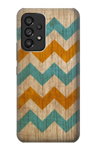 Samsung Galaxy A53 5G Hard Case Vintage Wood Chevron