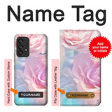 Samsung Galaxy A53 5G Hard Case Vintage Pastel Flowers with custom name