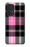 Samsung Galaxy A53 5G Hard Case Pink Plaid Pattern