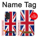 Samsung Galaxy A53 5G Hard Case Flag of The United Kingdom with custom name