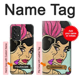 Samsung Galaxy A53 5G Hard Case Girls Pop Art with custom name