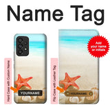 Samsung Galaxy A53 5G Hard Case Sea Shells Starfish Beach with custom name
