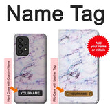 Samsung Galaxy A53 5G Hard Case Seamless Pink Marble with custom name