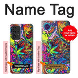 Samsung Galaxy A53 5G Hard Case Colorful Art Pattern with custom name