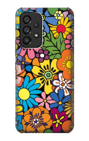 Samsung Galaxy A53 5G Hard Case Colorful Flowers Pattern