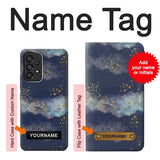 Samsung Galaxy A53 5G Hard Case Gold Star Sky with custom name