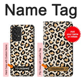 Samsung Galaxy A53 5G Hard Case Fashionable Leopard Seamless Pattern with custom name