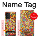 Samsung Galaxy A53 5G Hard Case Floral Paisley Pattern Seamless with custom name