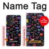 Samsung Galaxy A53 5G Hard Case Vintage Neon Graphic with custom name