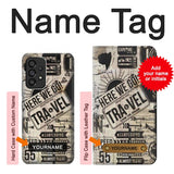 Samsung Galaxy A53 5G Hard Case Vintage Travel with custom name