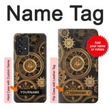 Samsung Galaxy A53 5G Hard Case Clock Gear with custom name