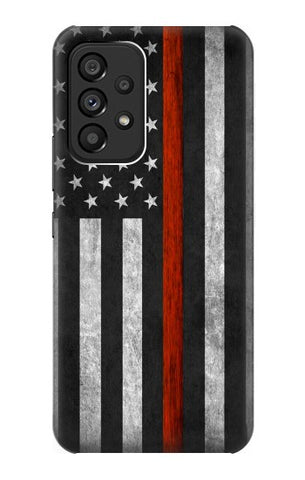Samsung Galaxy A53 5G Hard Case Firefighter Thin Red Line Flag