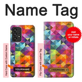 Samsung Galaxy A53 5G Hard Case Abstract Diamond Pattern with custom name